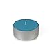 Zest Candle 12-Piece Tin Cups Tealight Candles, Mega Oversized Turquoise s
