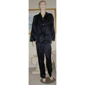 Buy MARRIKAS Charmeuse Ladies Silk Black Pajamas MEDIUM (32-34) by Marrikas