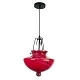 Checkolite Watermelon Art Glass Urn Pendant
