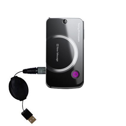 Retractable USB Cable for the Sony Ericsson TM717 with Power Hot Sync and Charge capabilities - uses Gomadic TipExchange Technology