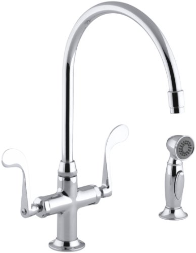 KOHLER K-8763-CP Essex Kitchen Sink Faucet, Polished Chrome On Sale