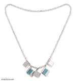 Amazonite necklace, 'Spring' 0.1 W 19.7 L