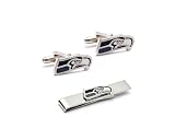 Seattle Seahawks Cufflinks and Tie Bar Gift Set