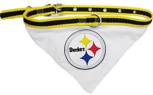 Pittsburgh Steelers Bandana and Leash Set Size Medium