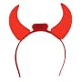 Light Up Glowing Red Devil Horns LED Costume Headband