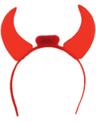Light Up Glowing Red Devil Horns LED Costume Headband