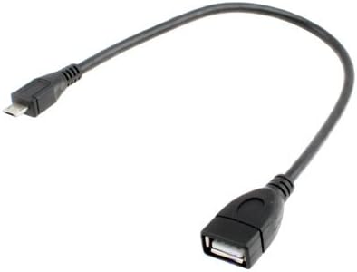 Imris - USB 2.0 Af to Micro USB 5 Pin Male OTG Adapter Cable for Samsung Galaxy S Iv / I9500 / S III / I9300 /Note Ii / N7100 / I9220 / I9100 / I9082 / Nokia / Lg / Blackberry / HTC One X /Amazon Kindle / Sony Xperia Etc, Length: 20cm(black)