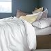 Best plain cotton satin pillow and bolster cases cream square Image