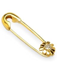 Zandra Rhodes Gold Plated 925 Silver Diamond Brooch