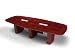 Bordeaux 10' Boat Shape Conference Table with Electrical and Data