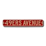 SAN FRANCISCO 49ERS 49ERS AVENUE Authentic METAL STREET SIGN (6 X 36)