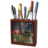 Renderly Yours Fairies - Fairy Forest - Tile Pen Holders-5 inch tile pen holder