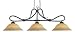 Z-Lite 137BRZ-GM16 52-Inch 3-Light Billiard / Island Fixture with Golden Glass Shades