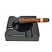 Cigar Ashtray Outdoor Cigarette Ash Tray â€“ 5.9 inch Ceramic Ashtrays Black Glossy Cigar Rest for Indoor, Outdoor, Patio, Home, Office Use â€“ Cigar Accessories Gift Set for Men and Women