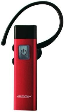 Sleek and Colorful Brushed Aluminum Bluetooth Headset Earpiece with Charger. Compatible with All Bluetooth-Enabled Devices. iPhone, iPod, iPad, Android, Smartphones, Tablets PC, HTC, Samsung, Motorola and more. (Red)