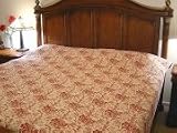 Red French Country Quilt - Cal King Quilts - Quilt with 2 standard shams