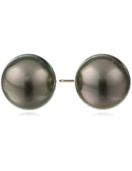 14k Gold Tahitian Cultured Pearl Studs