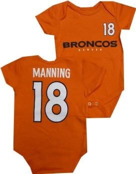 Denver Broncos Peyton Manning Infant Newborn Orange Creeper Bodysuit