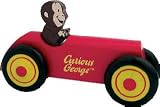 CURIOUS GEORGE wooden race CAR wood child's TOY new