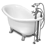 Ascot Chrome Clawfoot Slipper Bathtub Package