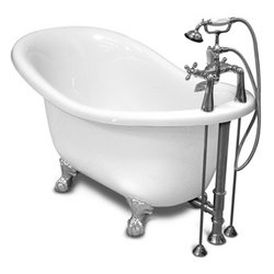 Ascot Chrome Clawfoot Slipper Bathtub Package