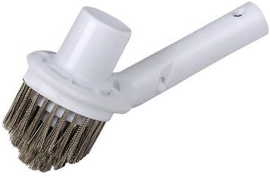 Pool &amp; Spa Stainless Steel Bristle Corner Algae Brush with Vacuum Head Combo