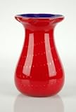 Glass Red Vase Elegant 100% Handblown Art X279