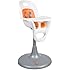 Boon Flair Pedestal Highchair with Pneumatic Lift,White/Orang