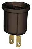 Outlets: COOPER WIRING 738B-BOX MEDIUM BASE LAMP SOCKET ADAPTER - BROWN (Pack of 25)