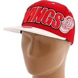 Detroit Red Wings Mitchell & Ness Large Wordmark Vintage Snapback Adjustable Hat