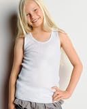 Bella Girls 5.8 oz., 2x1 Rib Tank - WHITE - S