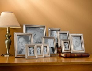 Studio Silversmiths 10 Piece Silver Photo Frame Set