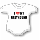 I Love My Greyhound Baby Ultrasoft Onesie
