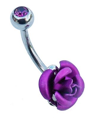 Jules Body Jewellery-Belly Bars-Small Purple 