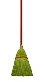 UNISAN Lobby/Toy Broom, Corn Fiber Bristles, 39 Inch Wood Handle, Red/Yellow (951T)