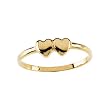 14K Yellow Gold Children's Double Heart Ring