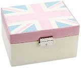 Sophia - TJB220 - Bo&icirc;te &agrave; bijoux "Union Jack" - Rose/Bleu