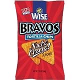 Wise Bravos Nacho Cheese Flavored Tortilla Chips, 4.0-Oz Bags (Pack of 10)