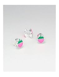 Fruit Colored Enamel Bead In 92.5 Sterling Silver