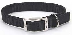 C NYL DBL COLLAR 1"X22"-BLACK