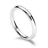 18K White Gold Womens Wedding Band,2.5mm