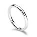 18K White Gold Womens Wedding Band,2.5mm
