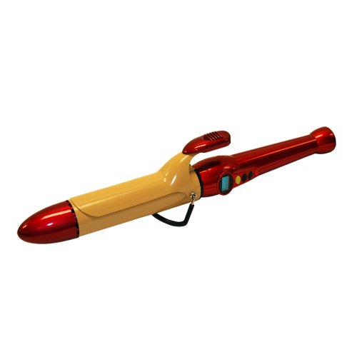 CHI Air Texture Tourmaline Ceramic Curling Iron, Fire Red, 1.5 Inches