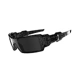 Oakley Oil Rig polished Black w/Silver Ghost Text Frame 24-058