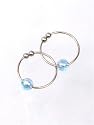 California Exotics Nipple Rings, Silver with Blue Crystal Bead