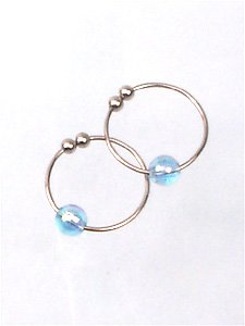 Nipple Rings Silver/blue
