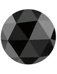 1.06 Cts 6.67-6.57x2.87 mm AA Round Rose Cut ( 1 pc ) Loose Black Diamond {DIAMOND APPRAISAL INCLUDED}