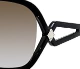 CHRISTIAN DIOR MADRAGUE 1S, 1/S D28IF SHINY BLACK PLASTIC BROWN GRADIENT AZURE LENS SUNGLASSES SHADES