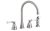 American Standard 4251 Collection Double-Handle Kitchen Faucet with Cast Brass Spout, Polished Chrome