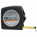 Miami Dolphins 25-Inch Black Tape Measure